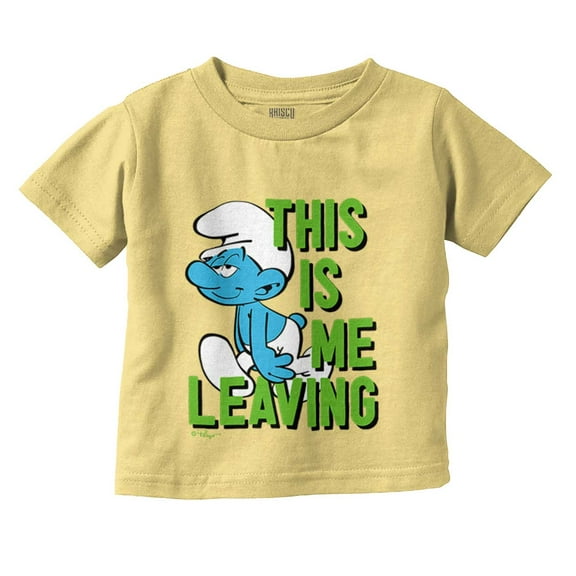 Smurfs Funny Attitude Don't Care Toddler Boy Girl T Shirt Infant Toddler Brisco Brands 6M
