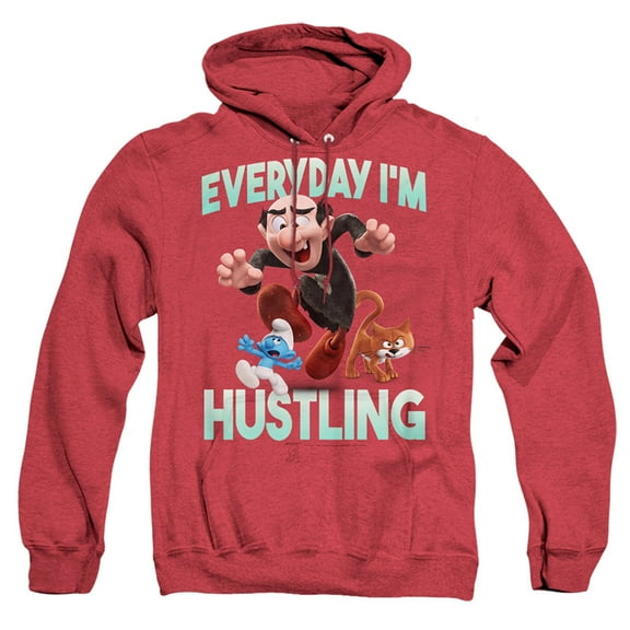 Smurfs Gargamel Unisex Adult Pull-Over Heather Hoodie,Gargamel Red,Small