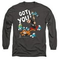 thumbnail image 1 of Smurfs Gargamel and Azrael Unisex Adult Long-Sleeve T Shirt,Gargamel and Azrael Charcoal,Medium, 1 of 2