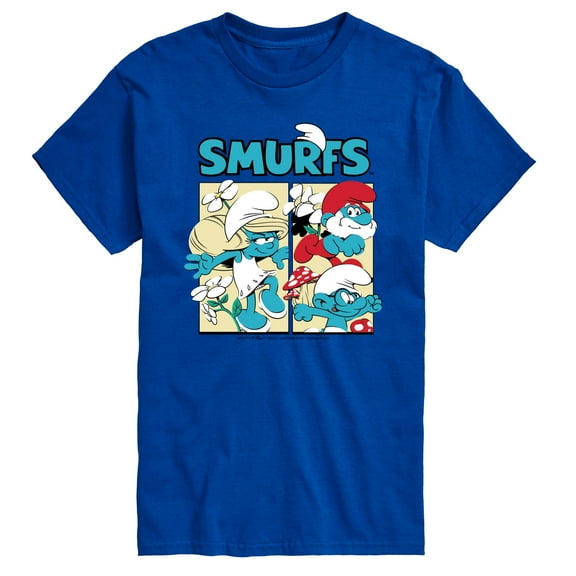 Smurfs - Grid - Men's Short Sleeve Graphic T-Shirt