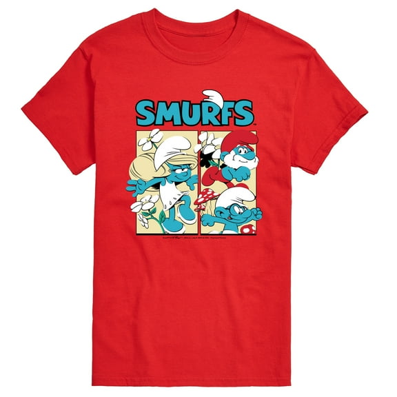 Smurfs - Grid - Men's Short Sleeve Graphic T-Shirt
