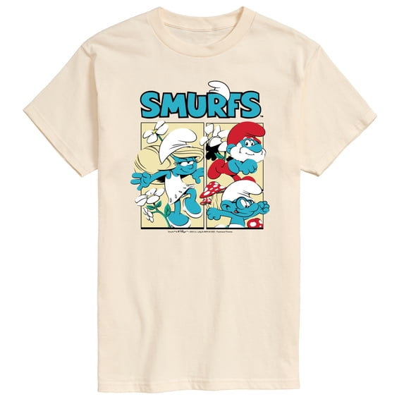 Smurfs - Grid - Men's Short Sleeve Graphic T-Shirt