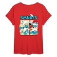 thumbnail image 1 of Smurfs - Grid - Women's Oversized Graphic T-Shirt, 1 of 4
