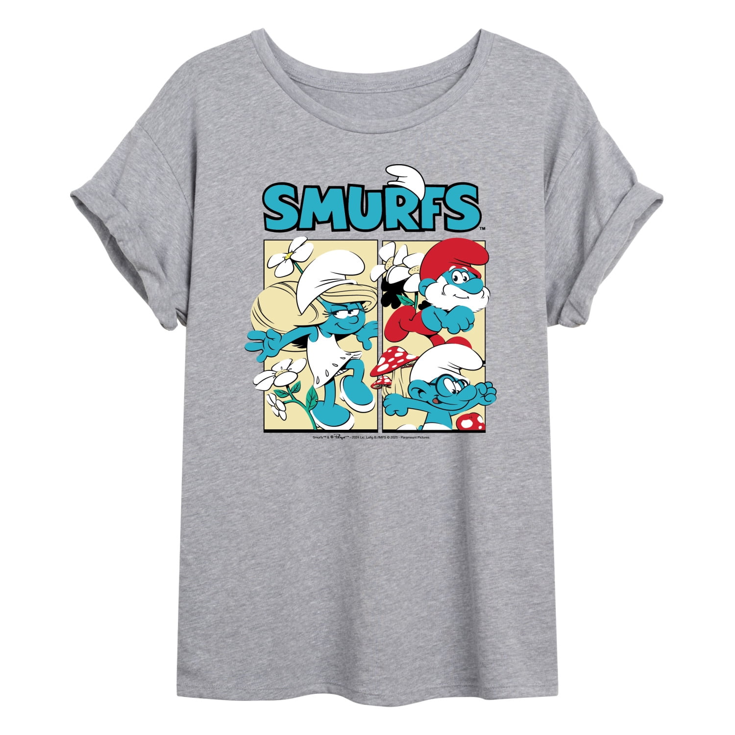 T-Shirt Fille Les Schtroumpfs - So Cute Schtroumpfette - Bleu Marine Officiel