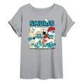 thumbnail image 1 of Smurfs - Grid - Women's Oversized Graphic T-Shirt, 1 of 4