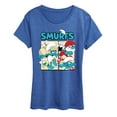 thumbnail image 1 of Smurfs - Grid - Women's Short Sleeve Graphic T-Shirt, 1 of 4