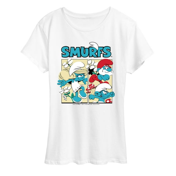 Smurfs - Grid - Women's Short Sleeve Graphic T-Shirt