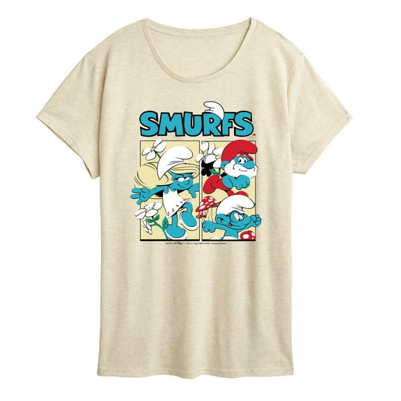 Smurfs - Grid - Women's Short Sleeve Graphic T-Shirt