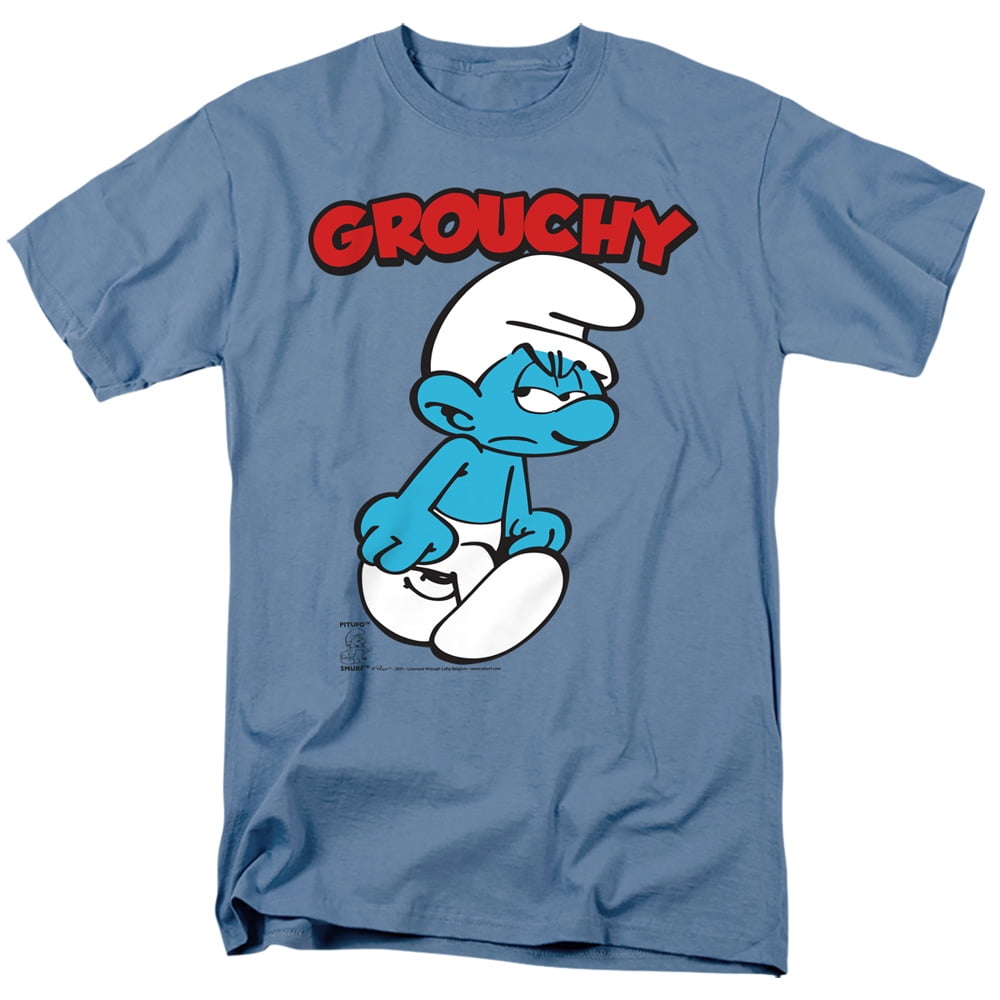 Smurfs Grouchy Unisex Adult T Shirt - Walmart.com
