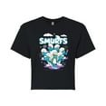 thumbnail image 1 of Smurfs - Group Logo - Juniors Cropped Graphic T-Shirt, 1 of 4
