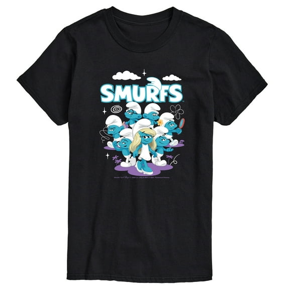 Smurfs - Group Logo - Men's Short Sleeve Graphic T-Shirt