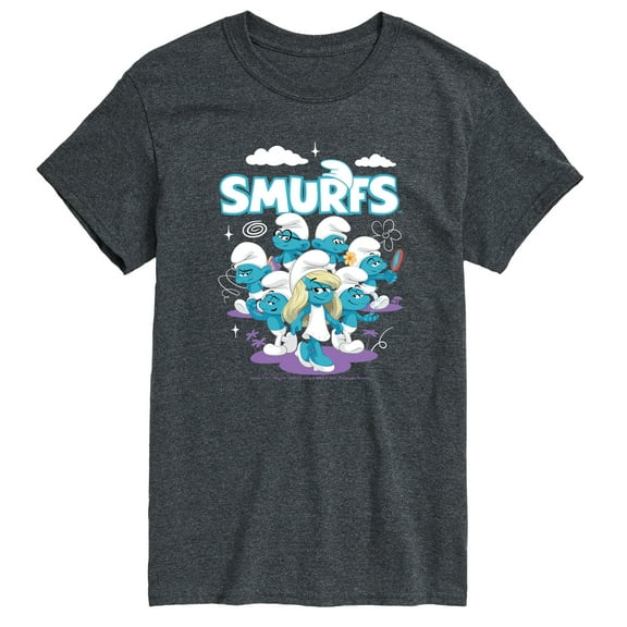 Smurfs - Group Logo - Men's Short Sleeve Graphic T-Shirt