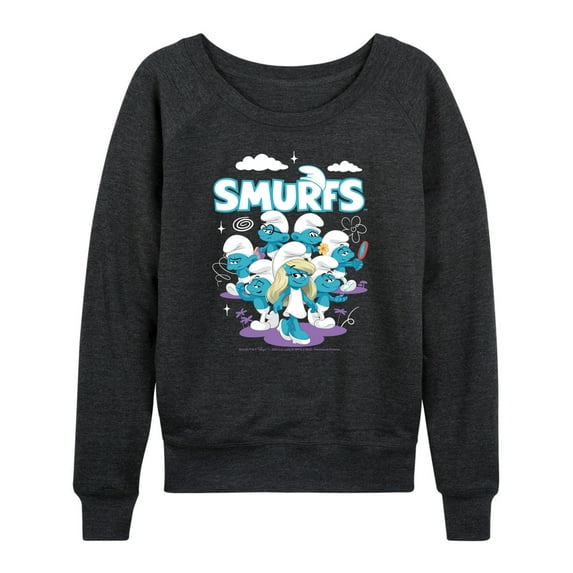 Smurfs - Group Logo - Women's French Terry Long Sleeve Shirt