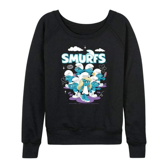 Smurfs - Group Logo - Women's French Terry Long Sleeve Shirt