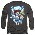 thumbnail image 1 of Smurfs Group Shot Unisex Adult Long-Sleeve T Shirt,Charcoal Charcoal,X-Large, 1 of 2