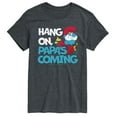 thumbnail image 1 of Smurfs - Hang On Papas Coming - Men's Short Sleeve Graphic T-Shirt, 1 of 4