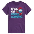 thumbnail image 1 of Smurfs - Hang On Papas Coming - Men's Short Sleeve Graphic T-Shirt, 1 of 3