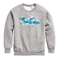 thumbnail image 1 of Smurfs - Happy Group - Youth Boys Crew Fleece Sweatshirt, 1 of 4