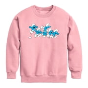 Smurfs - Happy Group Boys' Graphic Long Sleeve Fleece Sweatshirt