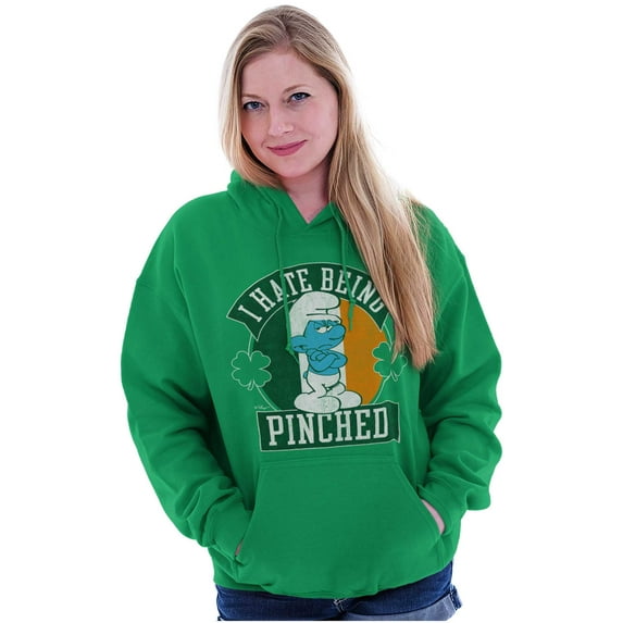 Smurfs Hate Being Pinched St Paddy Hoodie Sweatshirt Women Men Brisco Brands S
