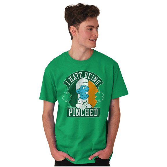 Smurfs Hate Being Pinched St Paddy Unisex Plus Size Graphic Tee Brisco Brands 3X