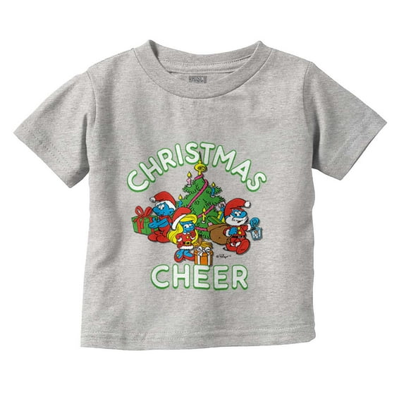 Smurfs Holiday Christmas Cheer Toddler Boy Girl T Shirt Infant Toddler Brisco Brands 18M
