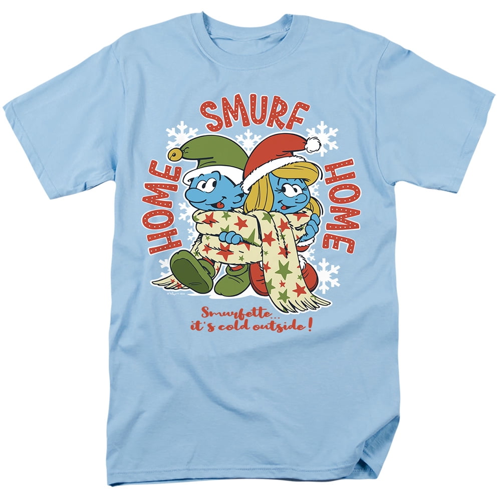 Smurfs Home Smurf Home, Christmas With Smurfette Unisex Adult T Shirt ...