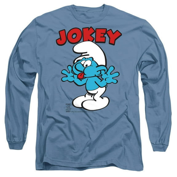 Smurfs Jokey Unisex Adult Long-Sleeve T Shirt,Jokey Carolina Blue,Medium