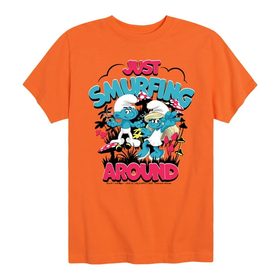 Smurfs - Just Smurfing Around - Kids Youth Short Sleeve Tee