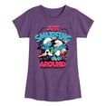 thumbnail image 1 of Smurfs - Just Smurfing Around - Toddler And Youth Girls Fitted Short Sleeve Graphic T-Shirt, 1 of 4