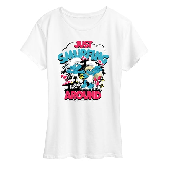 Smurfs - Just Smurfing Around - Women's Short Sleeve Graphic T-Shirt