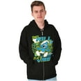 thumbnail image 1 of Smurfs Kanji Don't Kill My Vibe Unisex Plus Size Zip Hoodie Brisco Brands 2X, 1 of 5