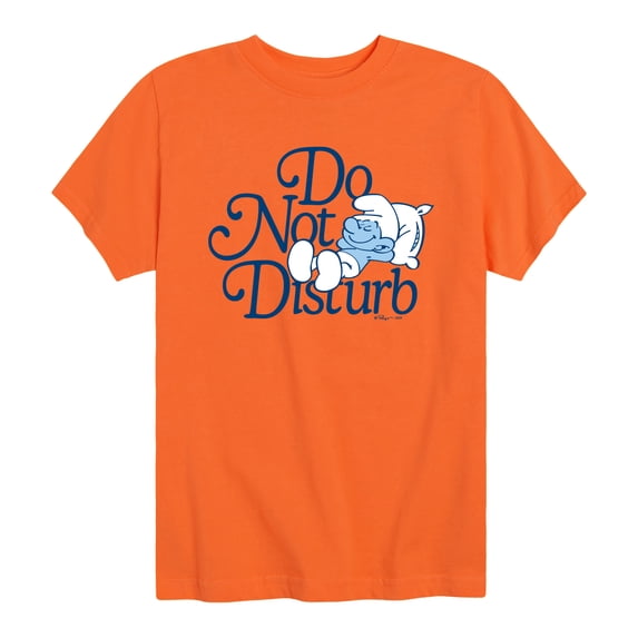 Smurfs - Lazy Smurf Do Not Disturb - Youth Boys Short Sleeve Graphic T-Shirt