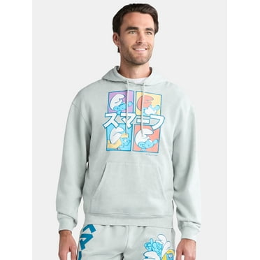 Smurfs Men's and Big Men's Graphic Hoodie with Long Sleeves, Sizes XS-3XL
