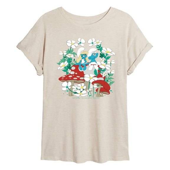 Smurfs - Nature - Women's Oversized Graphic T-Shirt