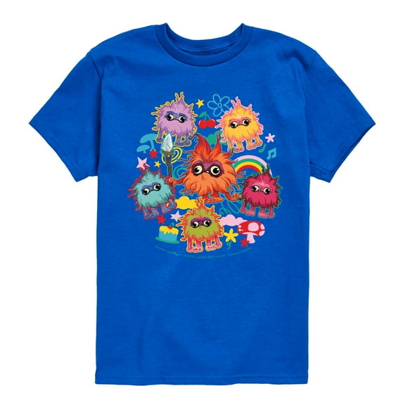 Smurfs - Poot Collage - Kids Youth Short Sleeve Tee