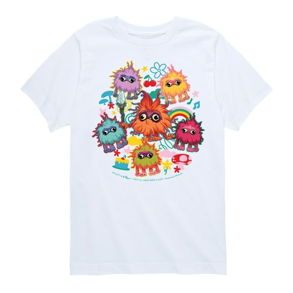 Smurfs - Poot Collage - Kids Youth Short Sleeve Tee
