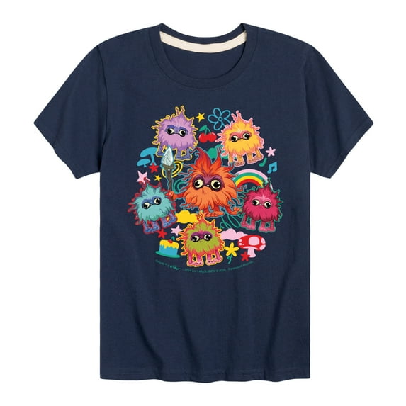 Smurfs - Poot Collage - Kids Youth Short Sleeve Tee