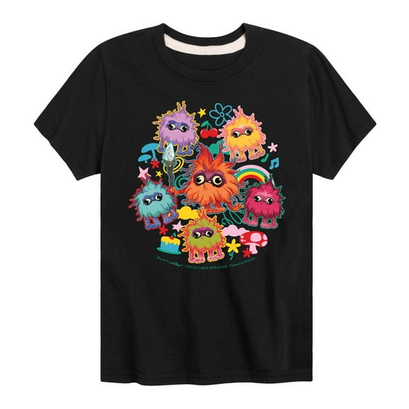 Smurfs - Poot Collage - Kids Youth Short Sleeve Tee