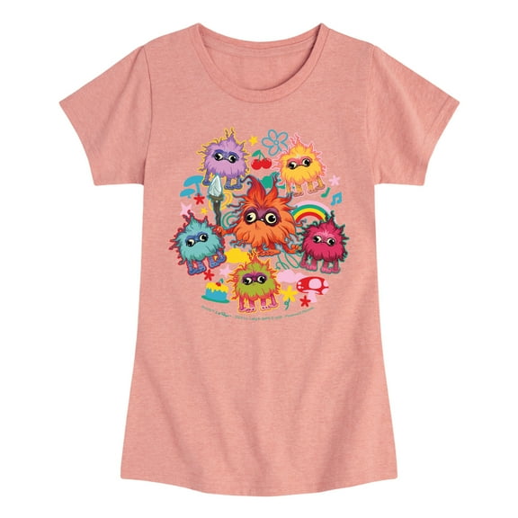 Smurfs - Poot Collage - Toddler And Youth Girls Fitted Short Sleeve Graphic T-Shirt