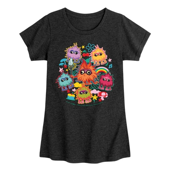 Smurfs - Poot Collage - Toddler And Youth Girls Fitted Short Sleeve Graphic T-Shirt