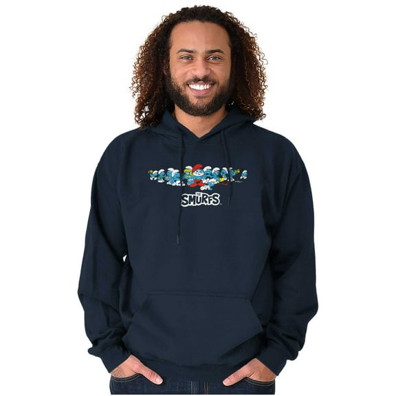 Smurfs Retro 80s Cartoon Characters Hoodie Sweatshirt Women Men Brisco Brands S