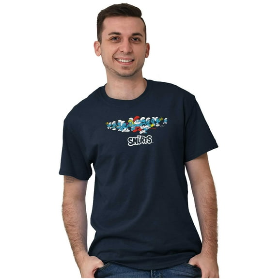 Smurfs Retro 80s Cartoon Characters Men's Graphic T Shirt Tees Brisco Brands S