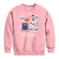 thumbnail image 1 of Smurfs - Smurf Grid Boys' Graphic Long Sleeve Fleece Sweatshirt, 1 of 3