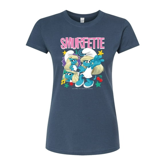 Smurfs - Smurfette - Juniors Fitted Graphic T-Shirt