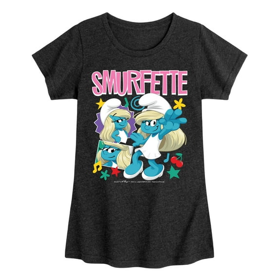 Smurfs - Smurfette - Toddler And Youth Girls Fitted Short Sleeve Graphic T-Shirt