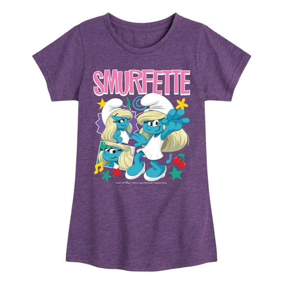 Smurfs - Smurfette - Toddler And Youth Girls Fitted Short Sleeve Graphic T-Shirt