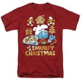 thumbnail image 1 of Smurfs Smurfy Christmas Cookies Unisex Adult T Shirt, Cardinal, Small, 1 of 5