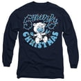 thumbnail image 1 of Smurfs Smurfy Christmas With Baby Smurf Unisex Adult Long-Sleeve T Shirt, Navy, X-Large, 1 of 4