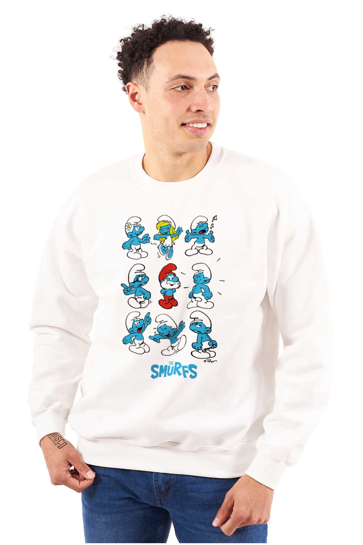 Smurfs Squad Papa Smurfette Cartoon Sweatshirt for Men or Women Brisco ...